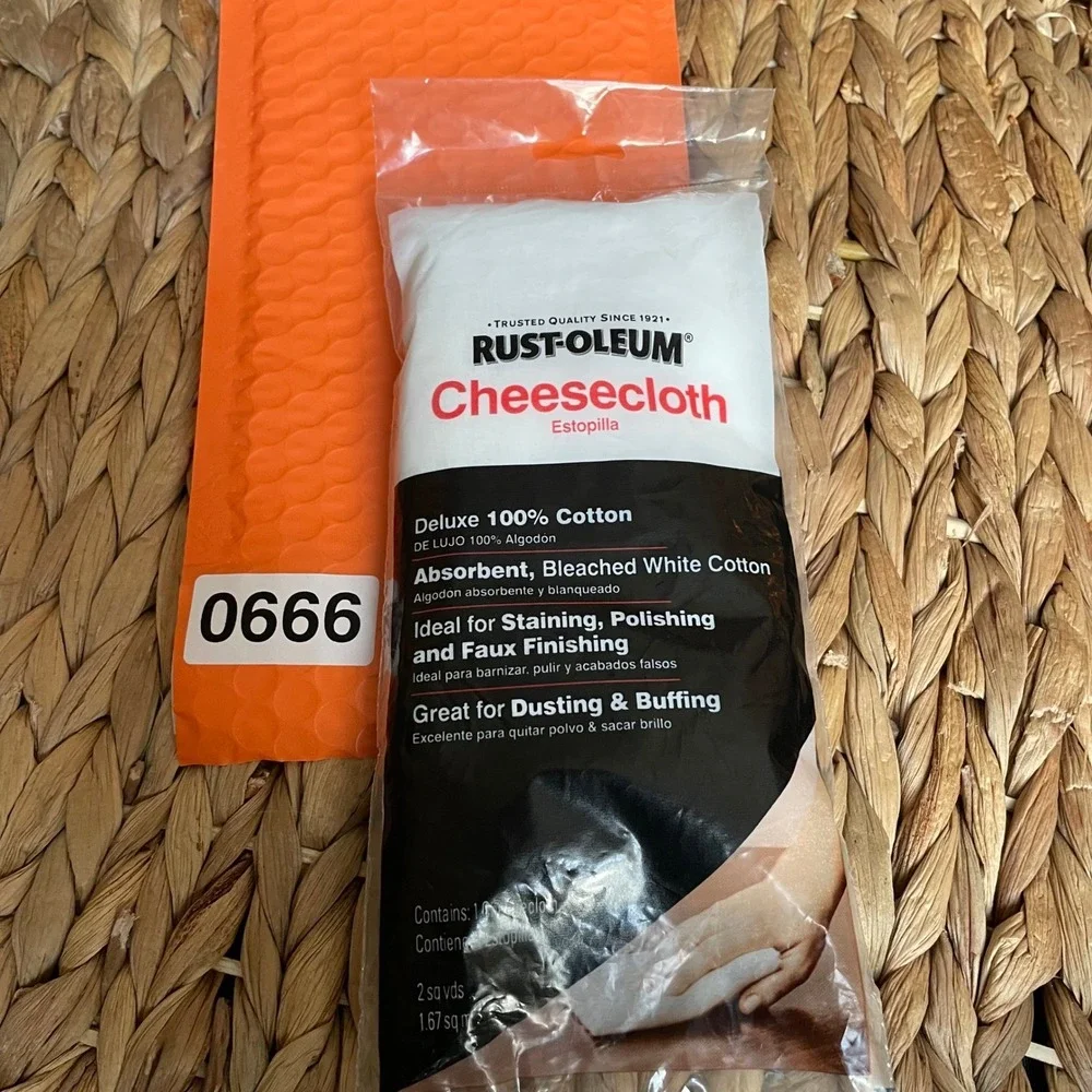 ✅ Rust-Oleum Cheesecloth 100% Cotton Bleached White 2 Sq Yds Staining #️⃣0666